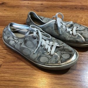 Coach Silver/Gray Sneakers | Size 8